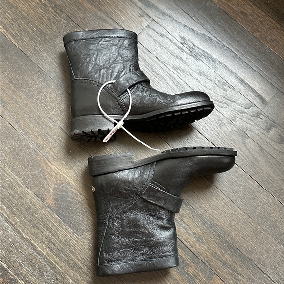 Jimmy Choo Youth buckled crinkled-leather ankle boots in black, size 36.5 - Picture 3 of 5